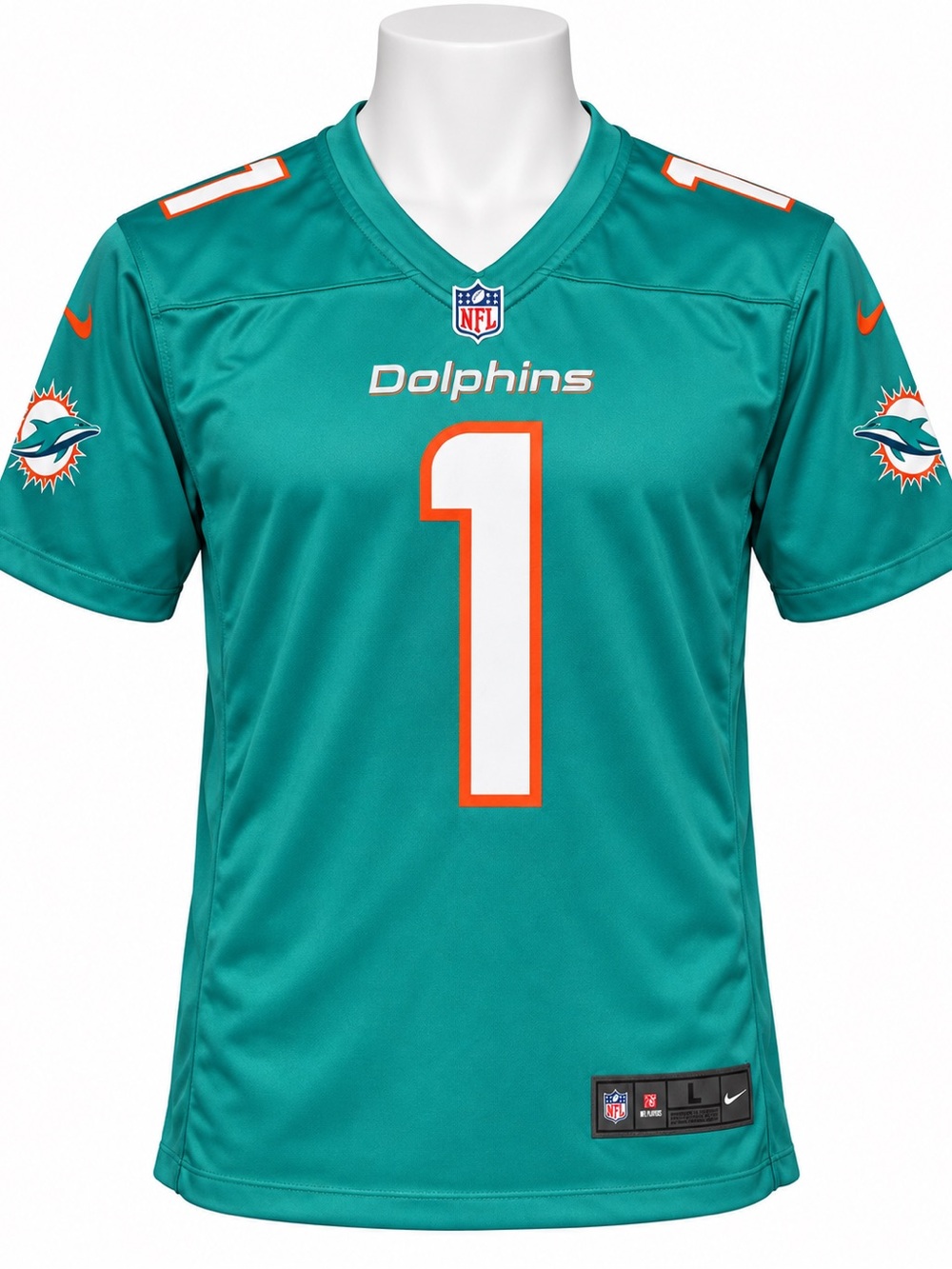 Nike Miami Dolphins Tua Tagovailoa #1 NFL Jersey Men’s Large Aqua Teal
